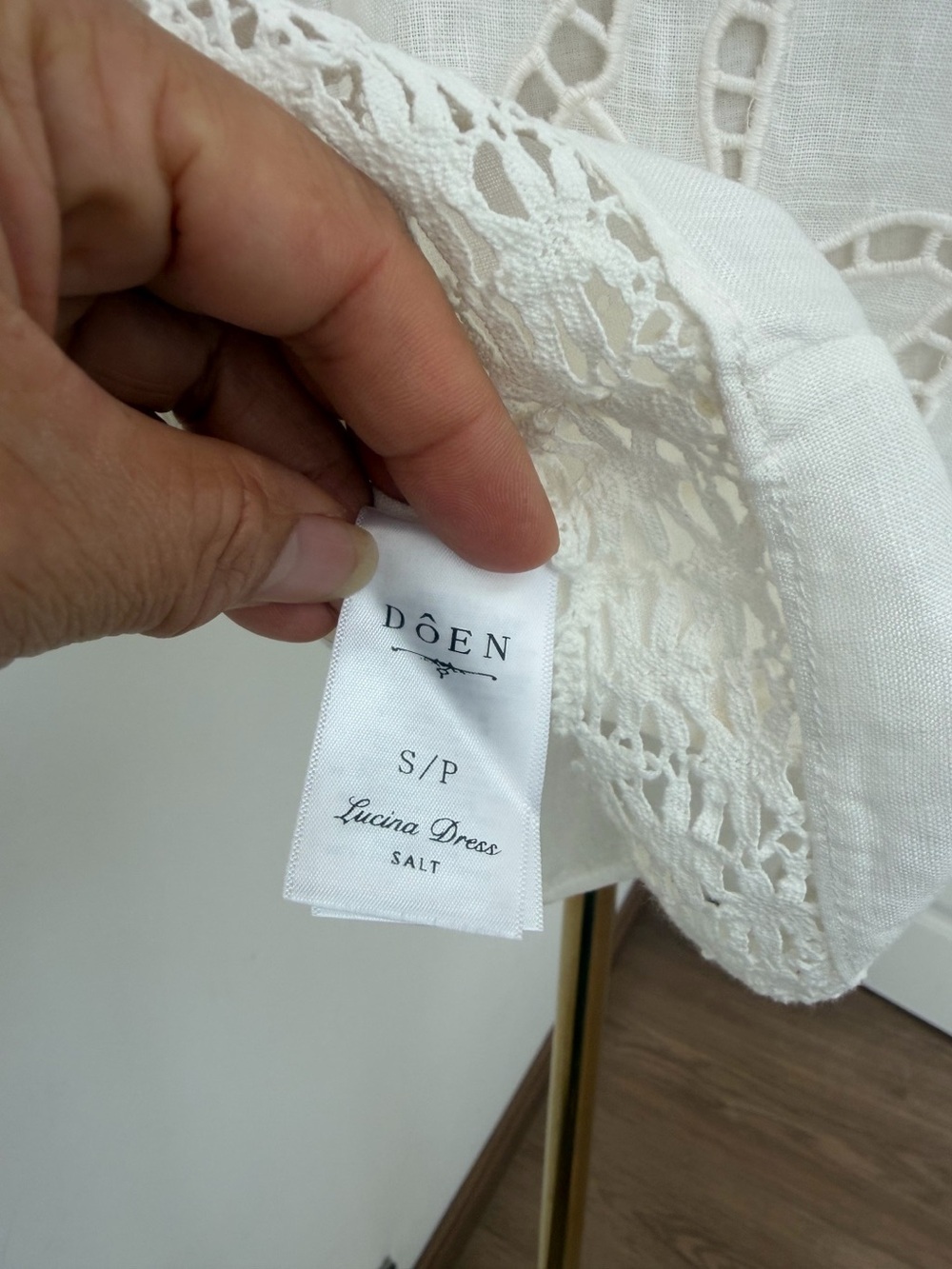 DÔEN Lucina Heirloom Mini Dress in Salt - Picture 13 of 13